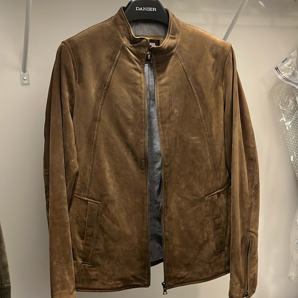 Brown leather jacket - Danier - EUC